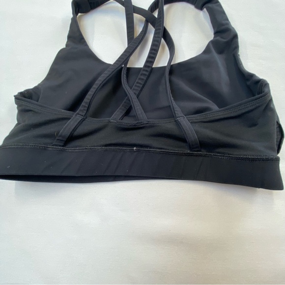 EUC Lululemon Energy Sports Bra Women’s Size 6 Solid Black No Wear or Pilling - Picture 7 of 10